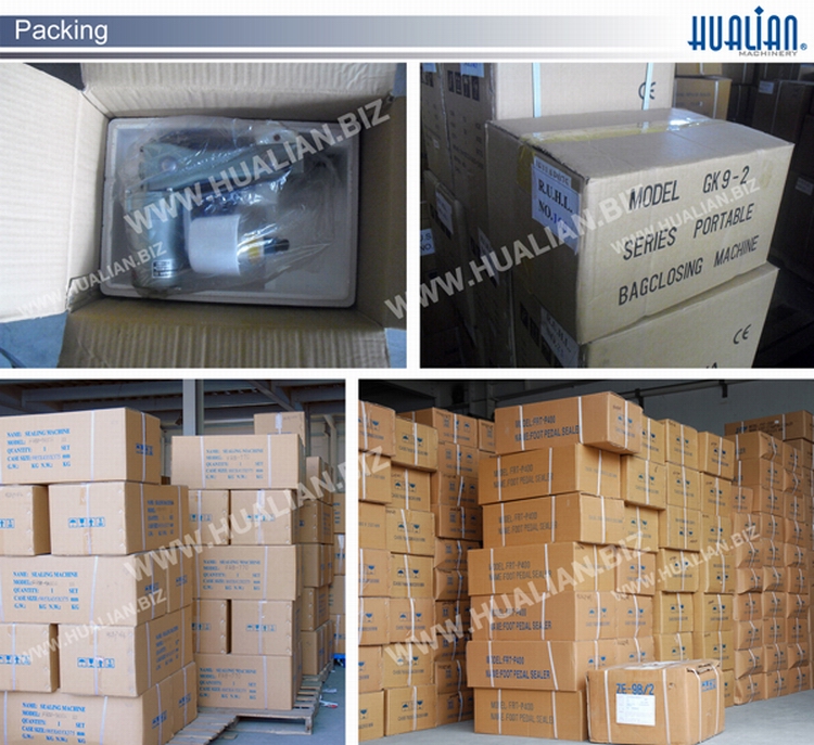 GK-9バッグクロージングマシンの梱包サンプル