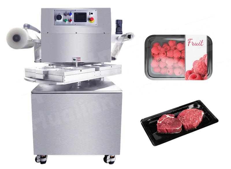 食品用トレイ真空包装機 